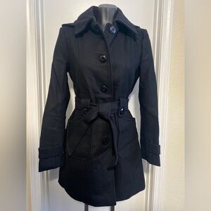 Liz Claiborne Black Pea Coat sz Small
